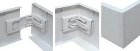 Kovový montážny rám pre inštaláciu LED panelov STELLA 60x60 cm, biely