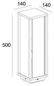 Gardino LX1463-500 - Vonkajšia lampa MELISSA 1xE27/15W/230V IP54