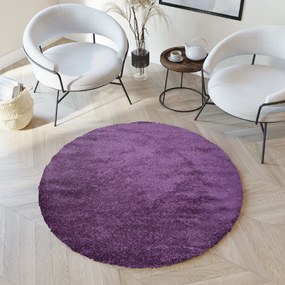 Dizajnový koberec PURPLE - SHAGGY ROZMERY: 180x180