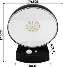 ECOLIGHT Solárne fasádne svietidlo LED s pohybovým senzorom