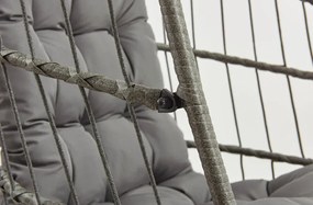 Skládací závěsné houpací křeslo Houseland Malta šedé