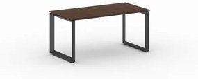 Kancelársky stôl PRIMO INSPIRE, čierna podnož, 1600 x 800 mm, orech