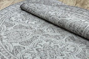 Koberec šnúrkový SIZAL LOFT 21193 kruh BOHO slonia kosť / strieborný / taupe