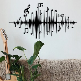 Nástenná kovová dekorácia Lal čierna