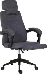 Kancelárska otočná stolička s opierkou hlavy - rôzne farby, tmavosivá