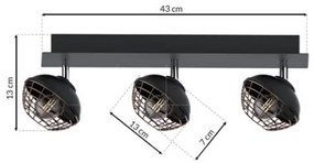 Bodové svietidlo LOGAN 3xE14/40W/230V