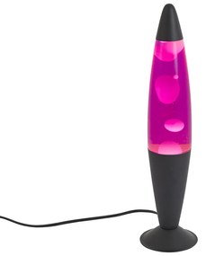 Lávová lampa ružová s bielym voskom vrátane LED - Molten Lava