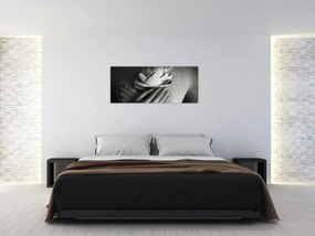 Obraz - Lotos v rukách Budhu (120x50 cm)
