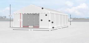 Bestent Skladová hala/ garáž 3x10x2m Comfort PE 240g