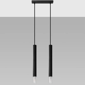Sollux SL.0961 - Luster na lanku VIZIER 2xG9/40W/230V čierna