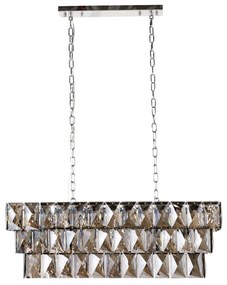 Dizajnový luster Gadiel 88 cm sivý