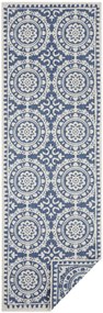 NORTHRUGS - Hanse Home koberce Behúň Twin Supreme 104130 Blue / Cream – na von aj na doma - 80x350 cm