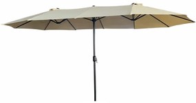 Dvojitý záhradný slnečník TILIA 460x270 cm béžový