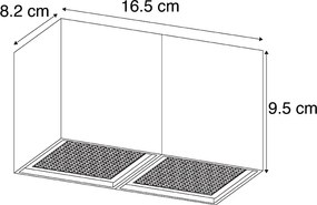 Dizajnové bodové svetlo čierne 2-žiarovkové - Qubo Honey