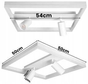 LED stropné svietidlo LED/38W/230V + 2xGU10/30W biela