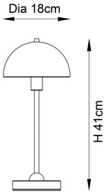 Endon 98496 - Stolová lampa SAROMA 1xE14/7W/230V tehlová