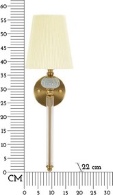 Biele/v zlatej farbe nástenné svietidlo Warsaw – Mauro Ferretti