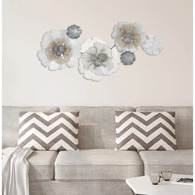 Nástenná kovová dekorácia Mauro Ferretti Flowery, 119 × 60 cm