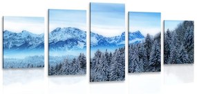 5-dielny obraz zamrznuté hory