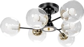 Toolight Toolight, stropné svietidlo 6xE27 APP1134-6C, čierna-zlatá, OSW-40107