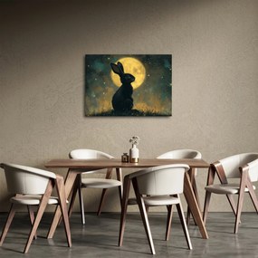 Obraz - Zajac s mesiacom (70x50 cm)