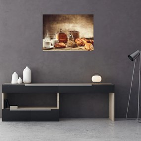 Obraz - Káva a raňajky (70x50 cm)