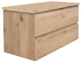 Kúpeľňová skrinka s dubovým krytom SAT B-Way dub matný BWAY2100OAKDESK, 1 ks