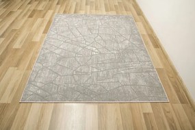 Koberec Opal F438A sivý / strieborný / krémový