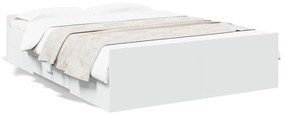 Posteľný rám so zásuvkami biely 120x200 cm kompozitné drevo 3280300