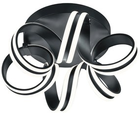 Čierne LED stropné svietidlo Carrera – Trio