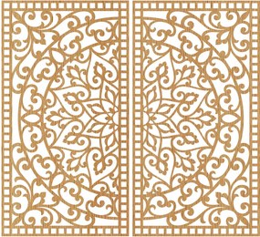 SENTOP | Drevená dekorácia na stenu mandala dva dilena | SENTOP HDF0514-C