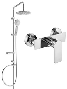 Mexen Carl, sprchový set s dažďovou sprchou a sprchovou batériou Alexa, chrómová, 71240240-00