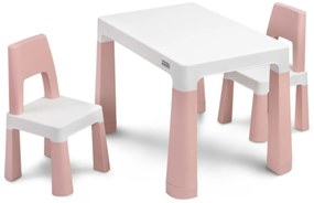 Súprava detského nábytku TOYZ MONTI 1+2, ružová/biela