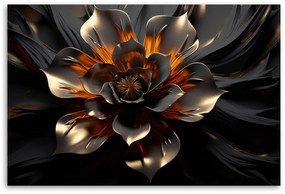 Gario Obraz na plátne Čiernozlatý lotosový kvet Rozmery: 60 x 40 cm