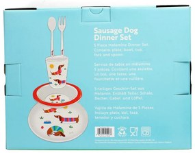 Detská jedálenská súprava 5 ks Sunny Sausage Dog – Rex London