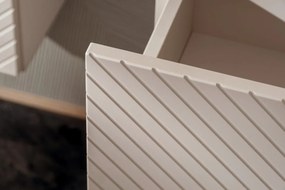 Závěsná skříňka Viva Cashmere s deskou a umyvadlem 80 cm kašmír/dub evoke