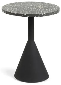 Odkladací stolík melano ø 40 cm čierny MUZZA