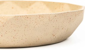 Okrasná miska CAVERO, sklolaminát, priemer 32 cm, béžová