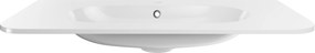 Comad Nábytkové umývadlo z konglomerátu PURE WHITE GLOSS, 100x46 cm, biela lesklá