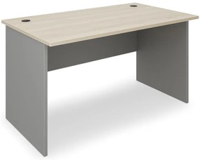 Stôl SimpleOffice 140 x 80 cm, dub svetlý / sivá
