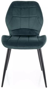 Sametová jídelní židle Jake zelená