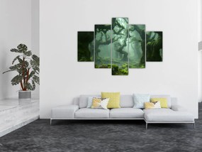 Obraz - Les prerastený machom (150x105 cm)