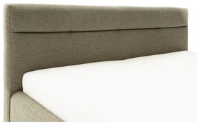 Zelená čalúnená dvojlôžková posteľ s úložným priestorom s roštom 180x200 cm Lotte - Meise Möbel