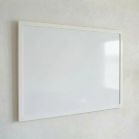 Toptabule.sk  Biela tabuľa na magnetky v drevenom bielom ráme COLOR 90x60 cm