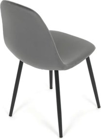 Jedálenská stolička zamatová, sivá CT-V2971 GREY4
