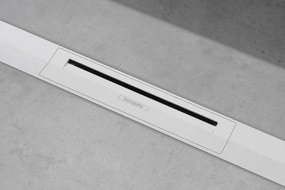 Hansgrohe RainDrain Flex, vrchná sada sprchového žľabu 900, skracovateľný, pre inštaláciu voľne na plochu, biela matná, HAN-56045700