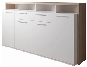 Komoda LEBY dub sonoma/biela