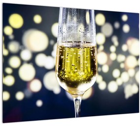 Sklenený obraz šampanského (70x50 cm)