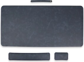 Podložka na stôl 80 × 40 cm s opierkami zápästia – 3-dielna sada - tmavomodrá