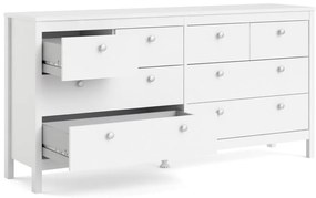 Biela nízka komoda 159x80 cm Madrid – Tvilum